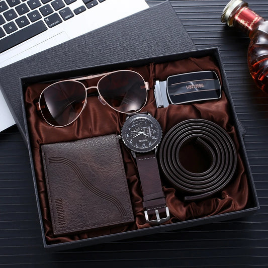 Men's Glasses, Belt, Wallet & Watch Gift Box