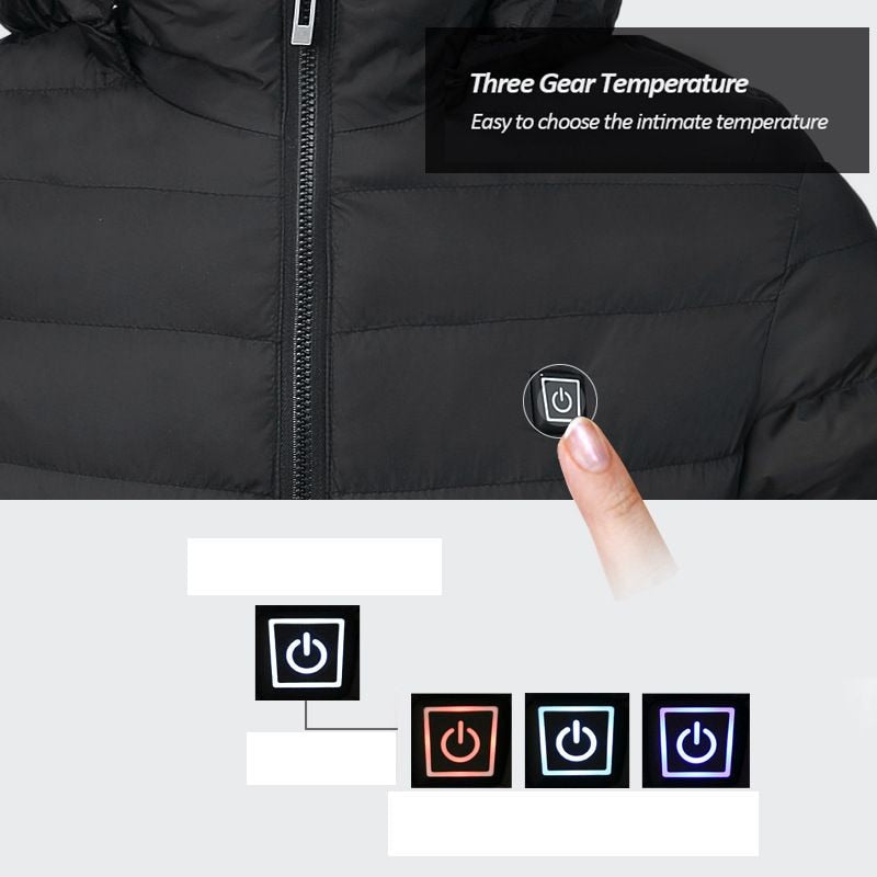 Men's Winter Warm USB Chargeable Heated Jackets With Smart Thermostat