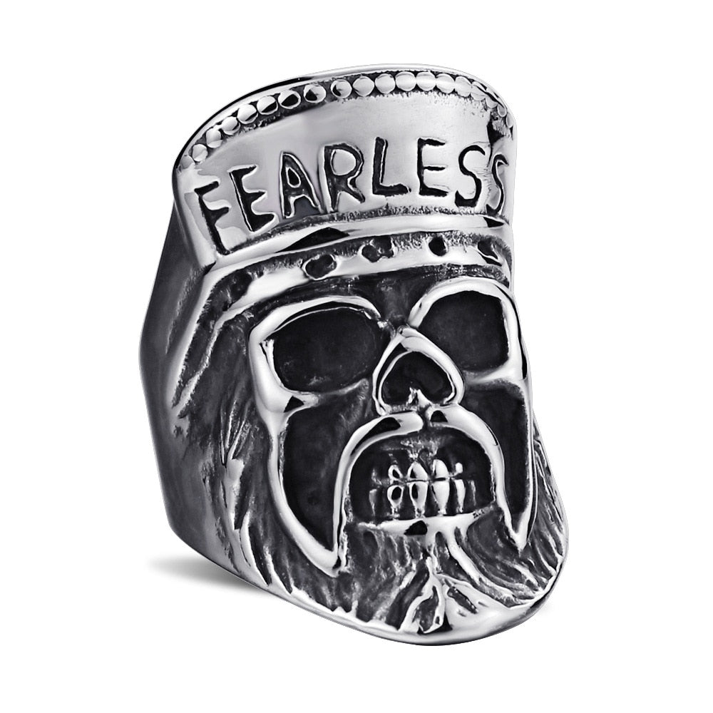 Gothic Punk Adjustable Rings For Men. Retro Skeleton One size fits all