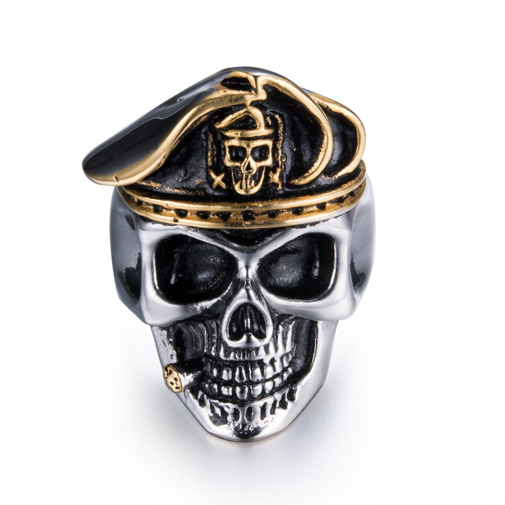 Gothic Punk Adjustable Rings For Men. Retro Skeleton One size fits all