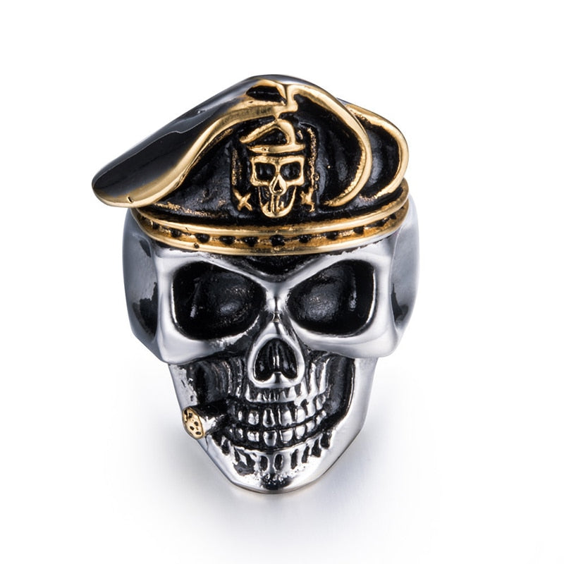 Gothic Punk Adjustable Rings For Men. Retro Skeleton One size fits all