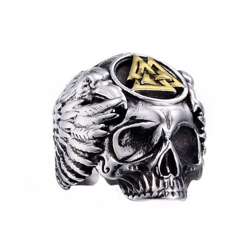 Gothic Punk Adjustable Rings For Men. Retro Skeleton One size fits all