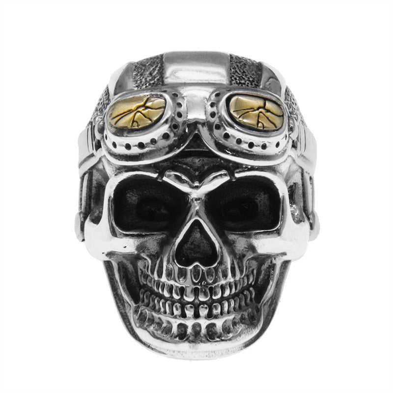 Gothic Punk Adjustable Rings For Men. Retro Skeleton One size fits all