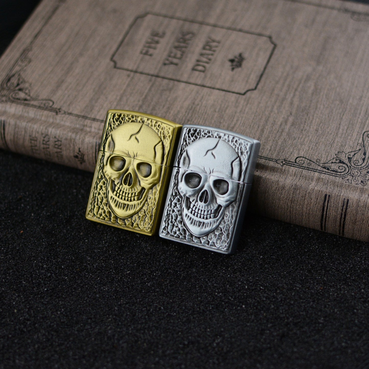 Various Designs - Retro Open Flame Metal Lighter Windproof - Gifts for Men