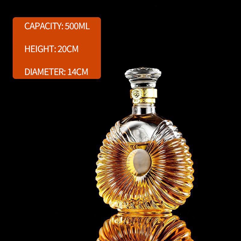 800-1000ml High-grade Range of Decanters. Whisky and Wine Dispensers. Crystal Glass Bottle Wine With Screw Cap Aerator, Mirror Jug and Gift Bar Decoration