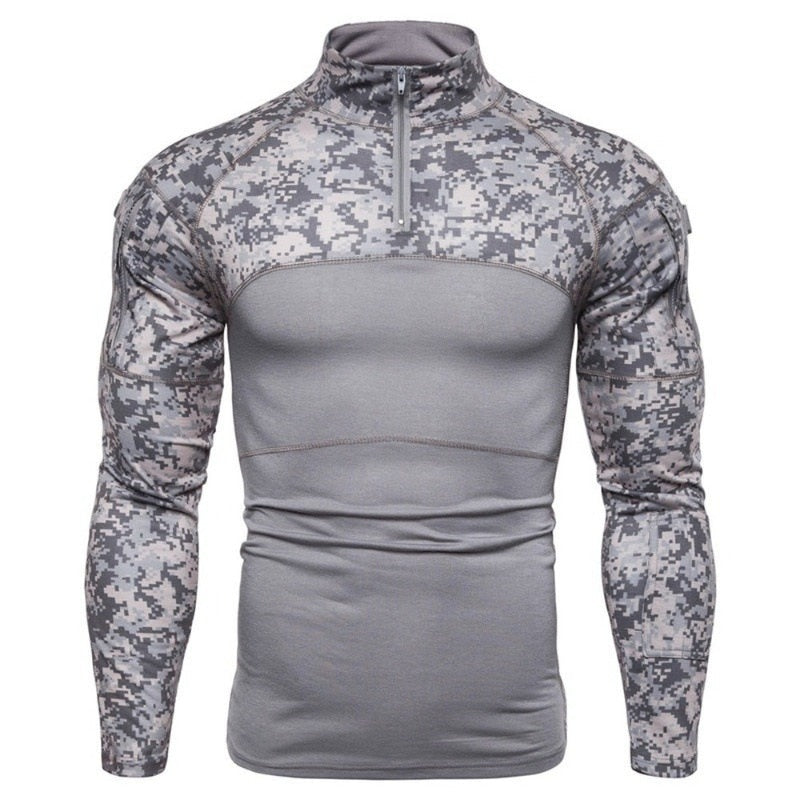 Men's Sports Outdoor Military Camouflage Long Sleeve Shirt