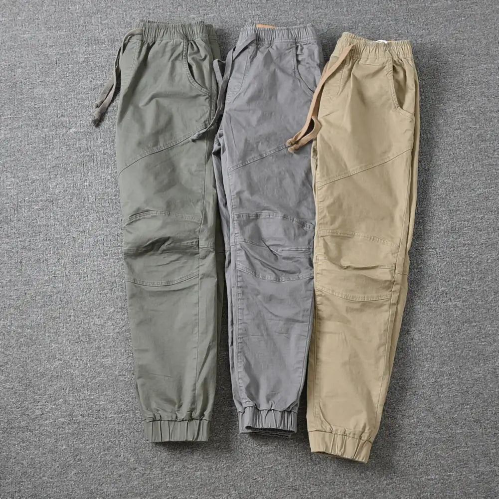Stylish  Joggers Pants Sporty Pure Colour Slim Pants Solid Colour Male Men Cargo Pants Men Clothes