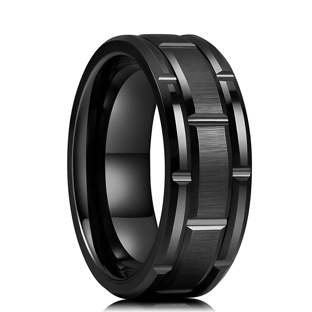 Tungsten & Stainless Steel Men's Rings, Spinner Rings For Men