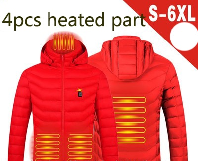 Men's Winter Warm USB Chargeable Heated Jackets With Smart Thermostat