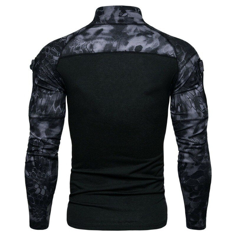 Men's Sports Outdoor Military Camouflage Long Sleeve Shirt