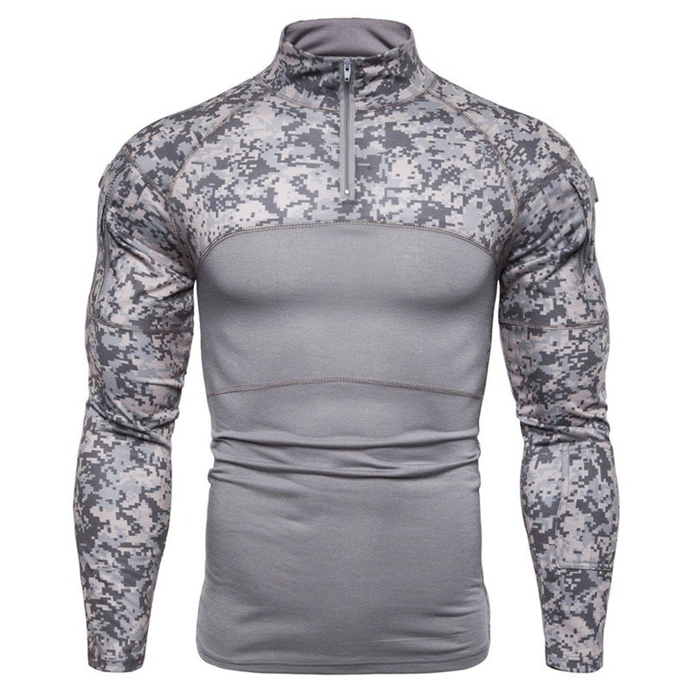 Men's Sports Outdoor Military Camouflage Long Sleeve Shirt