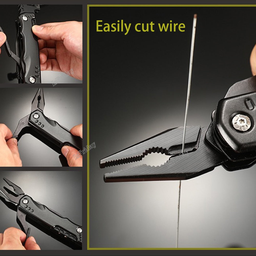 Multi functional wrench Hammer combination. Universal folding pliers EDC Wrench.