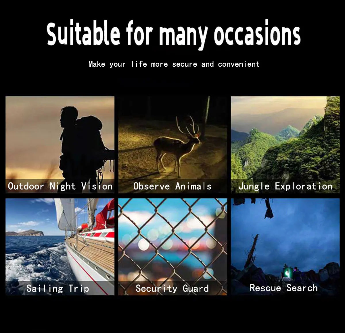 NV1000 Night Vision Monocular Infrared Night Vision Camera 9 Languages 5X Digital Zoom 200M Full Dark Viewing