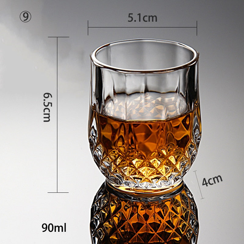 2/4/6/8PCS Crystal Shot Glasses. Creative glasses for Spirits, Wine and Cocktail shots. Glass Cup. Glasses for Party Drinking and a great addition to the Man Cave