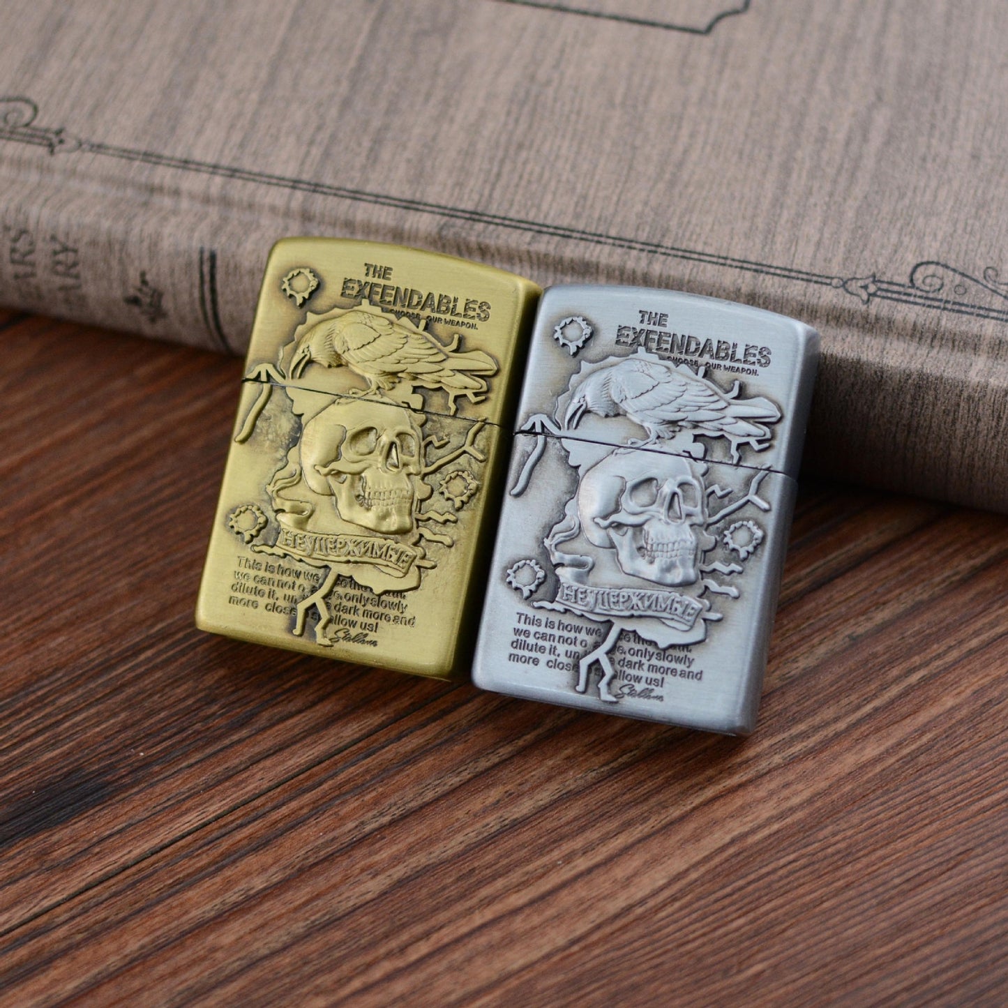 Various Designs - Retro Open Flame Metal Lighter Windproof - Gifts for Men