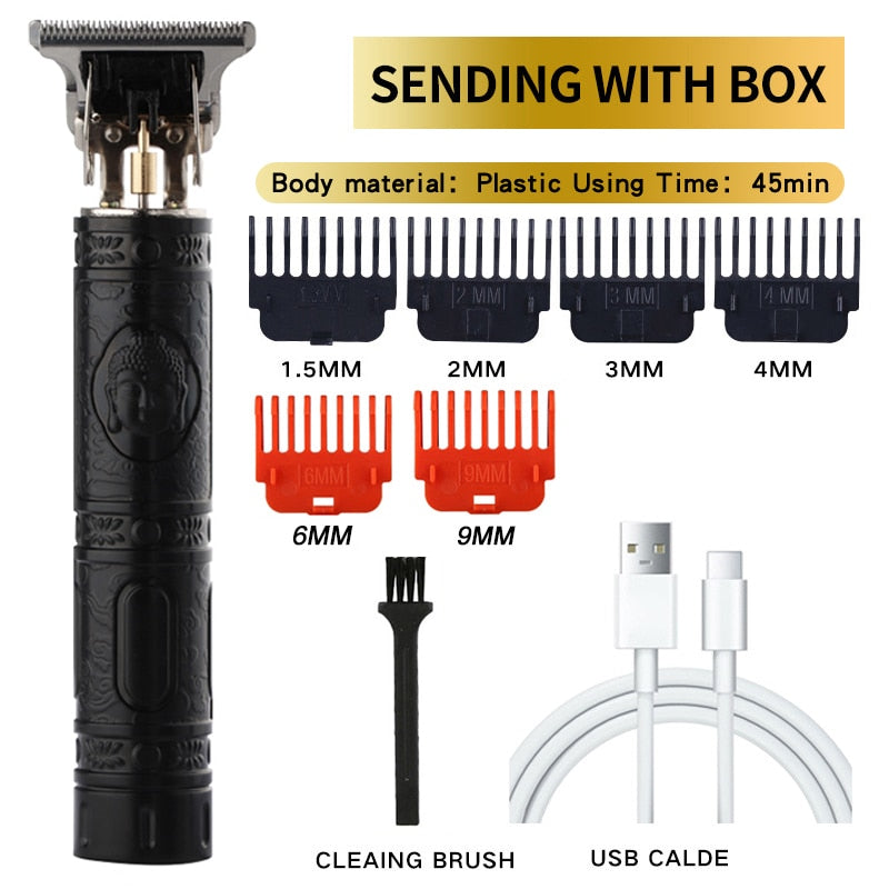 Retro Cordless Trimmer For Finishing Beard - Clipper for men, Electric shaver Razors with USB