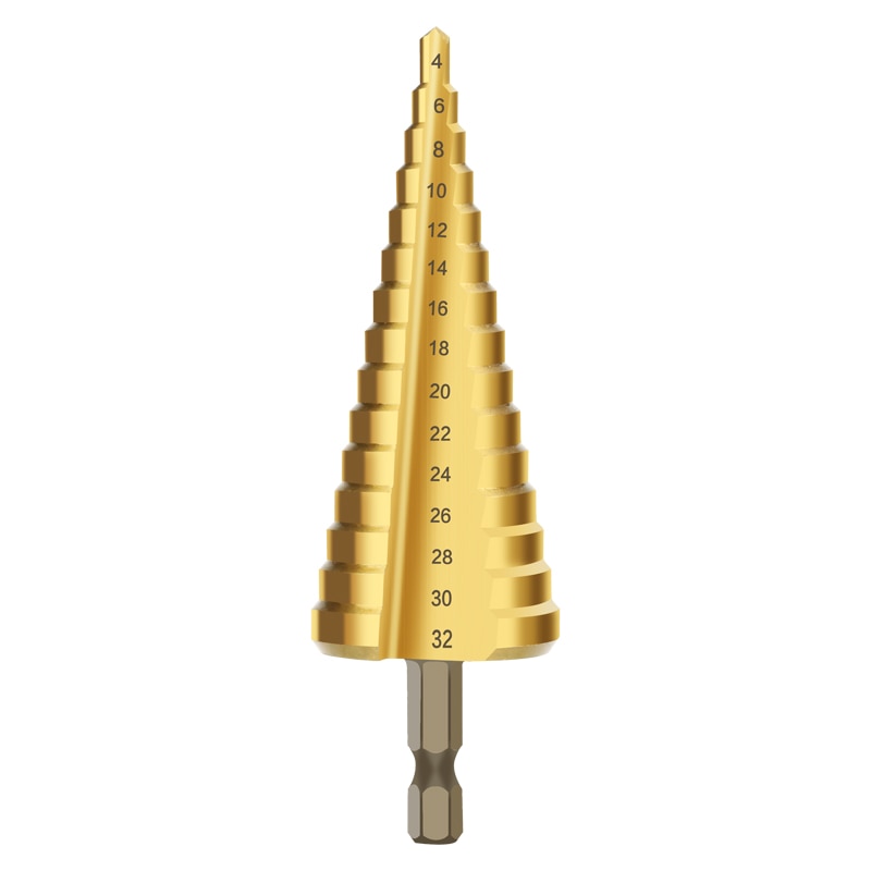 Titanium Step Drill Bits. High Speed Stepped Drill Set for Power Tools. Conical Stage Drill For Metal and Wood 4-12 4-20 4-32mm