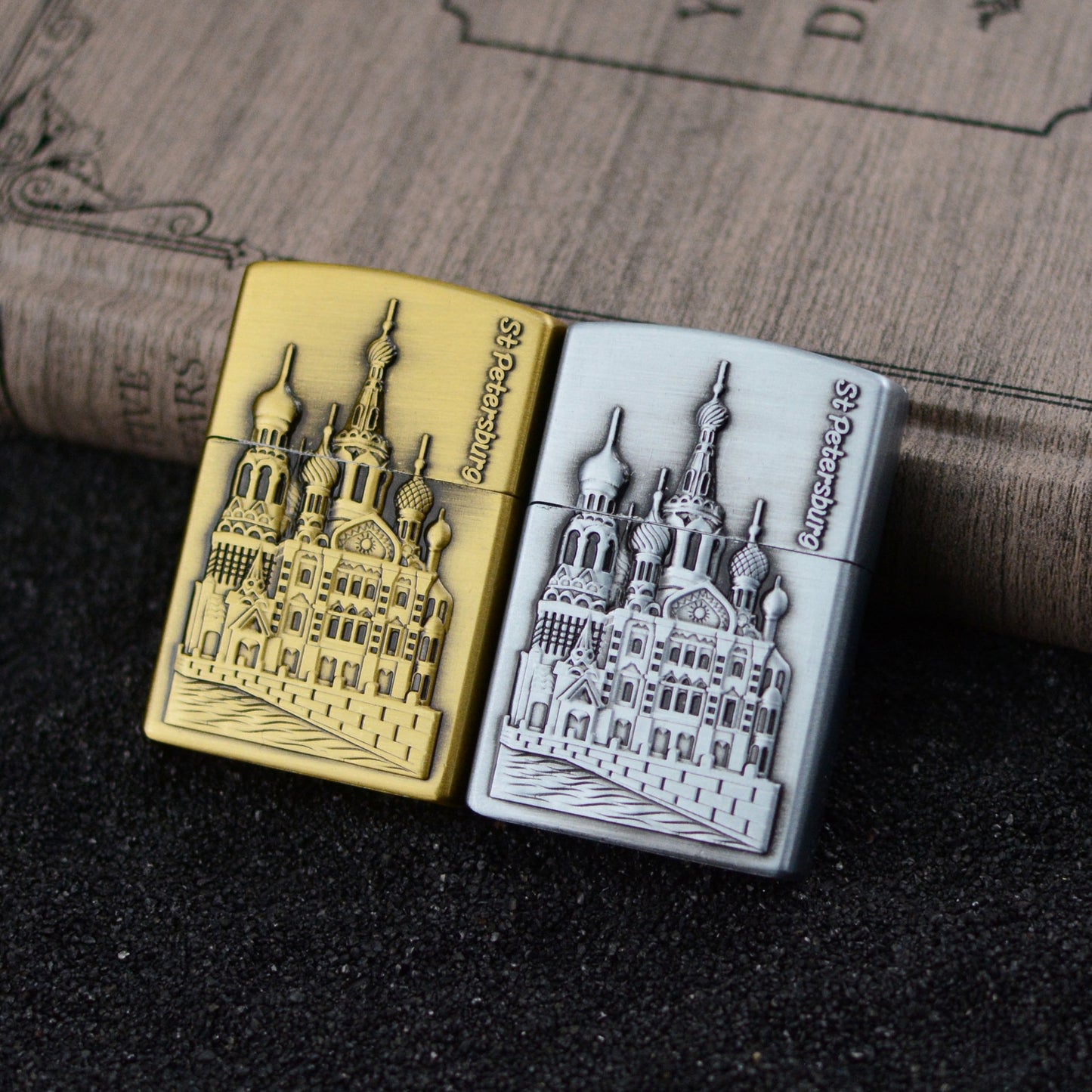 Various Designs - Retro Open Flame Metal Lighter Windproof - Gifts for Men