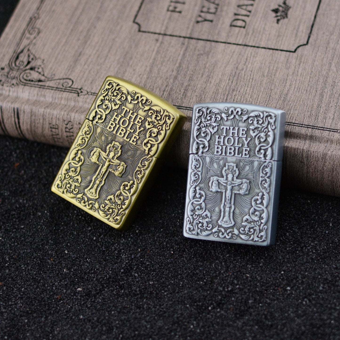 Various Designs - Retro Open Flame Metal Lighter Windproof - Gifts for Men