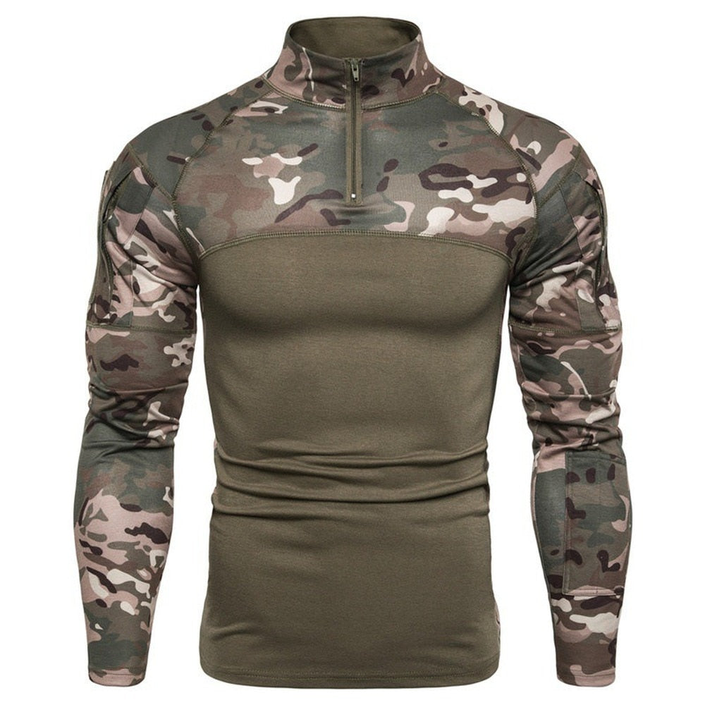 Men's Sports Outdoor Military Camouflage Long Sleeve Shirt