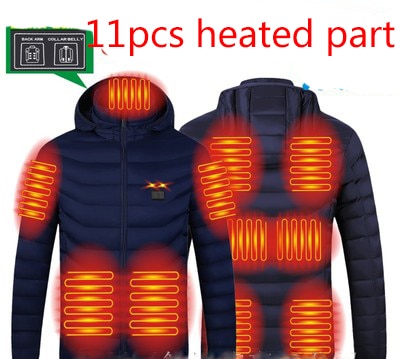 Men's Winter Warm USB Chargeable Heated Jackets With Smart Thermostat