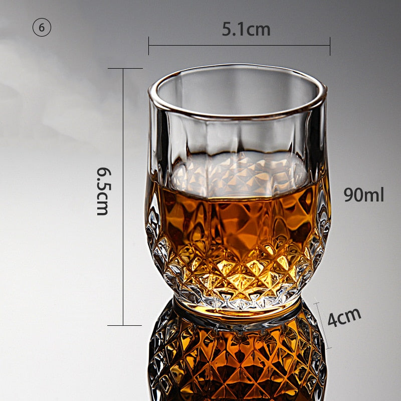 2/4/6/8PCS Crystal Shot Glasses. Creative glasses for Spirits, Wine and Cocktail shots. Glass Cup. Glasses for Party Drinking and a great addition to the Man Cave