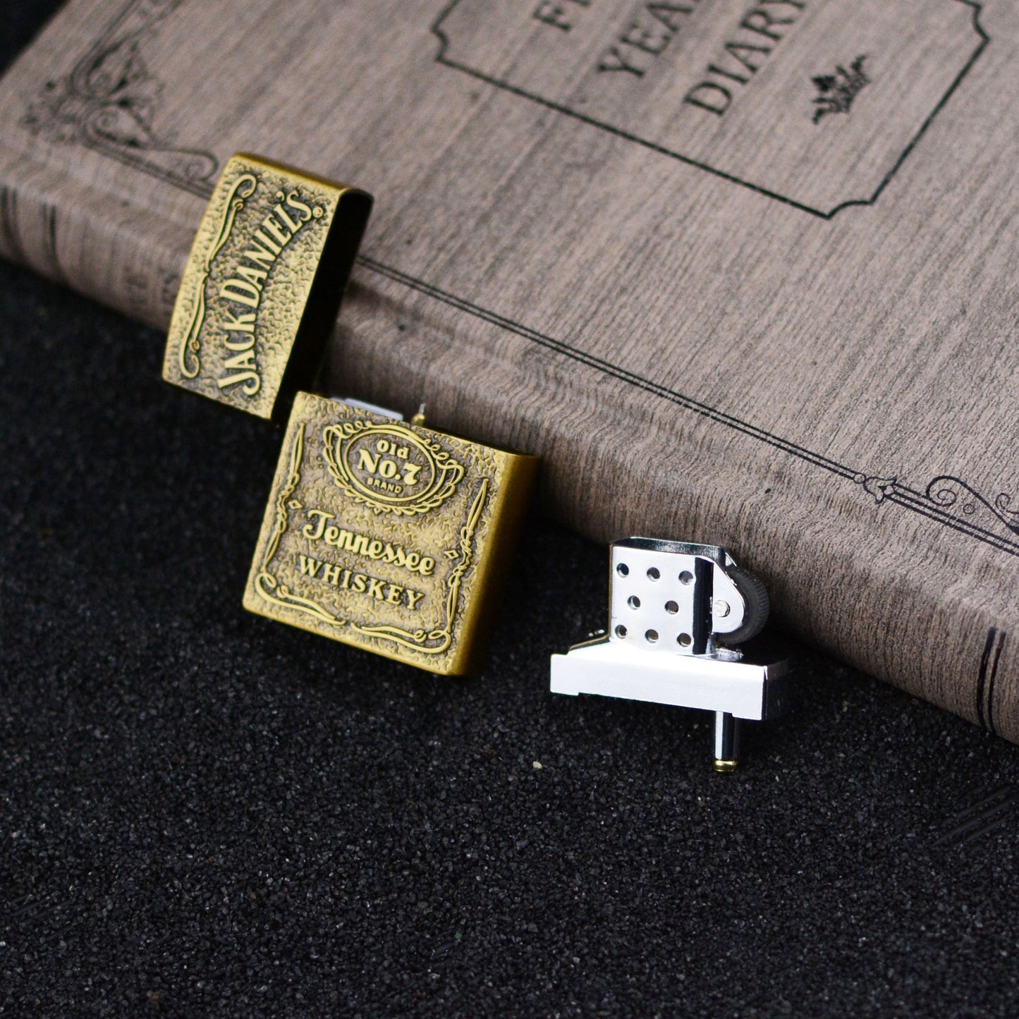 Various Designs - Retro Open Flame Metal Lighter Windproof - Gifts for Men