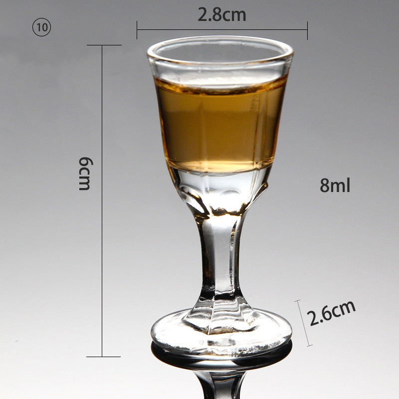 2/4/6/8PCS Crystal Shot Glasses. Creative glasses for Spirits, Wine and Cocktail shots. Glass Cup. Glasses for Party Drinking and a great addition to the Man Cave