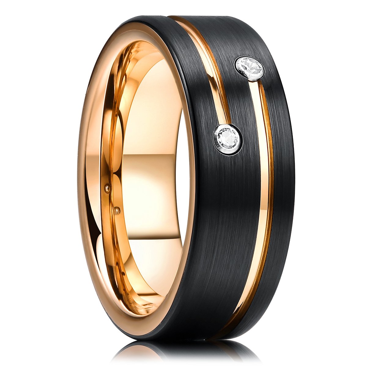 Tungsten & Stainless Steel Men's Rings, Spinner Rings For Men