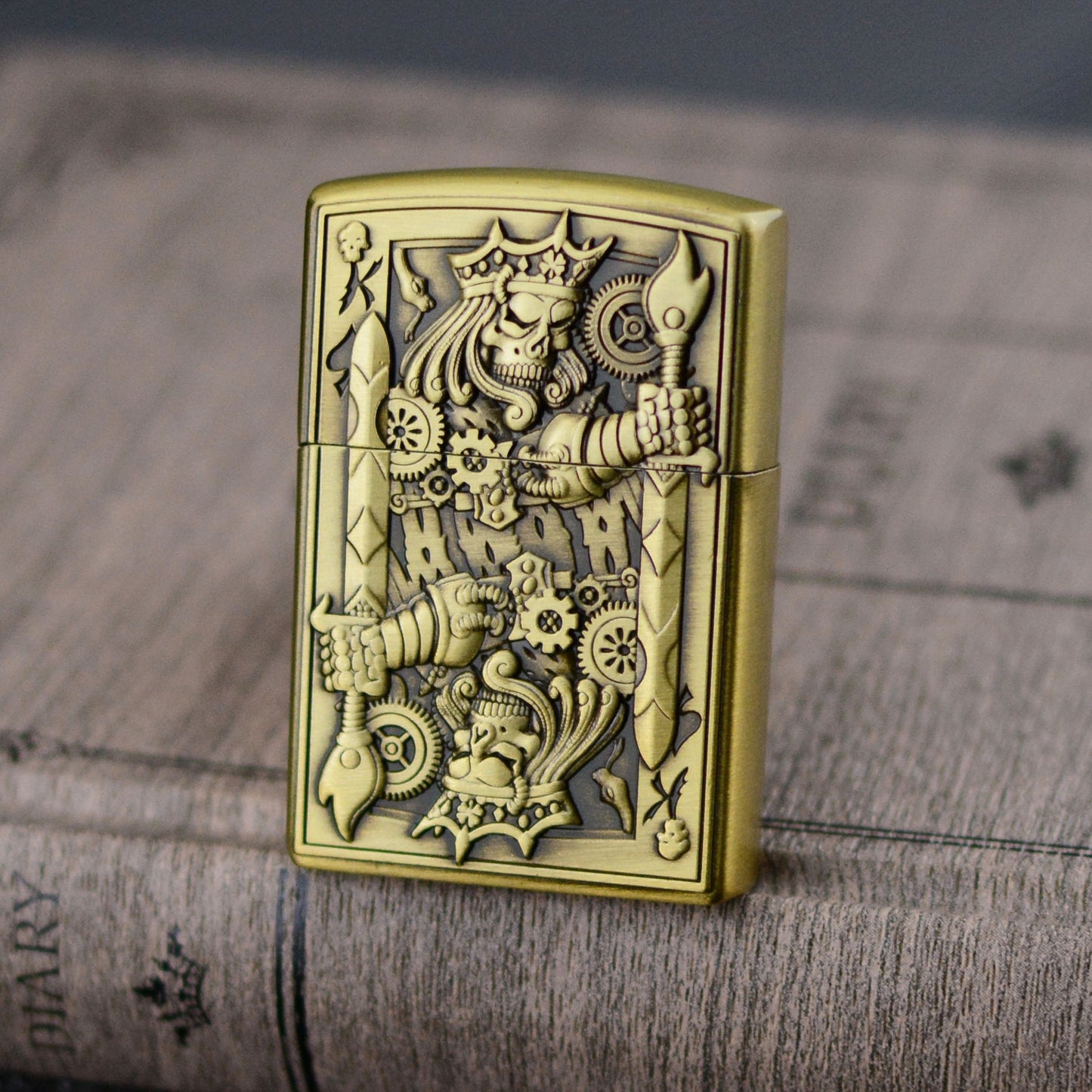 Various Designs - Retro Open Flame Metal Lighter Windproof - Gifts for Men