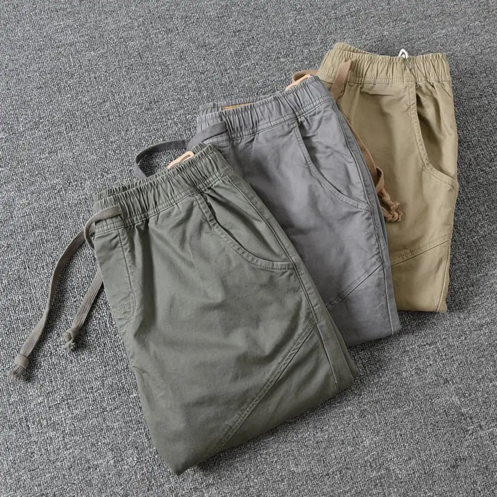 Stylish  Joggers Pants Sporty Pure Colour Slim Pants Solid Colour Male Men Cargo Pants Men Clothes