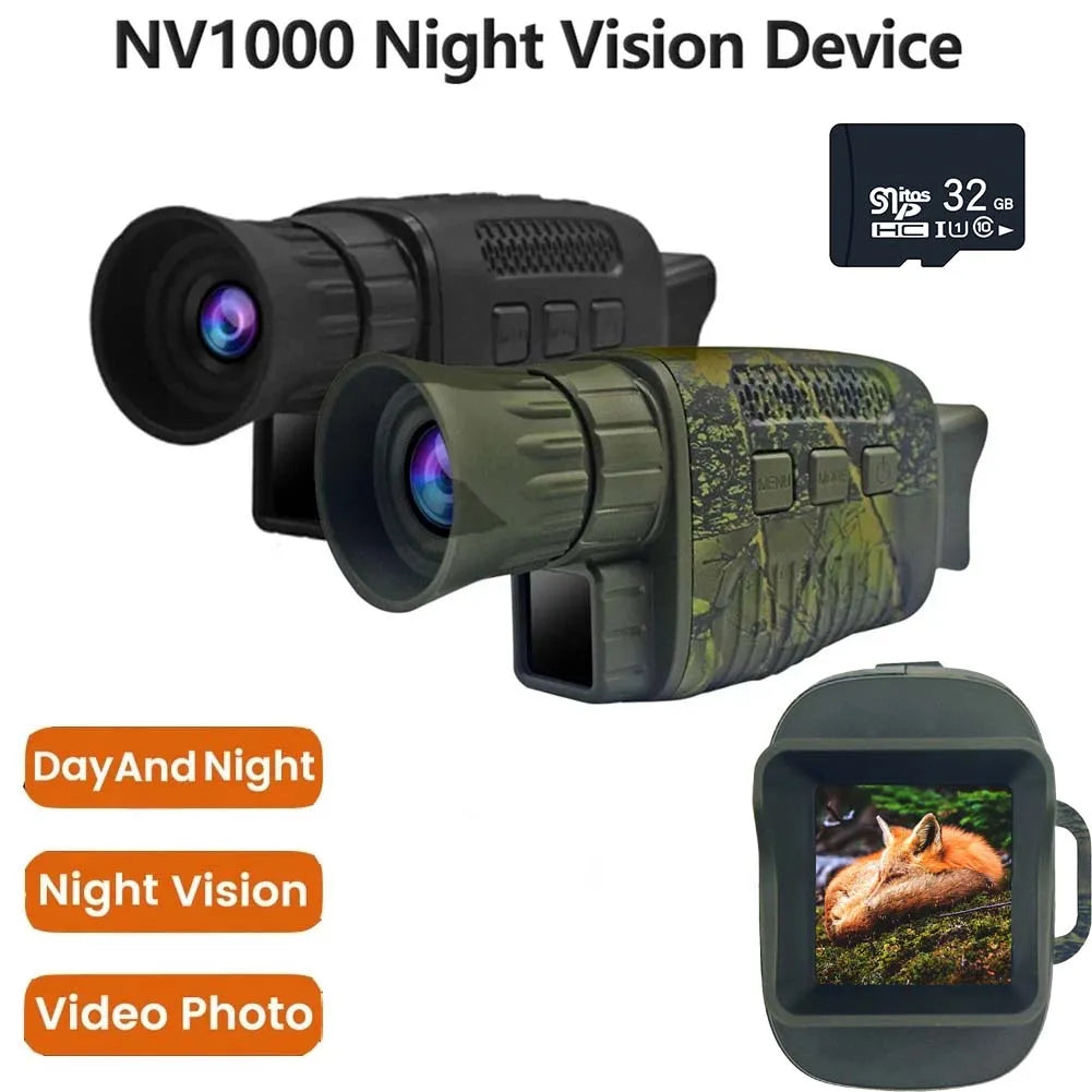 NV1000 Night Vision Monocular Infrared Night Vision Camera 9 Languages 5X Digital Zoom 200M Full Dark Viewing