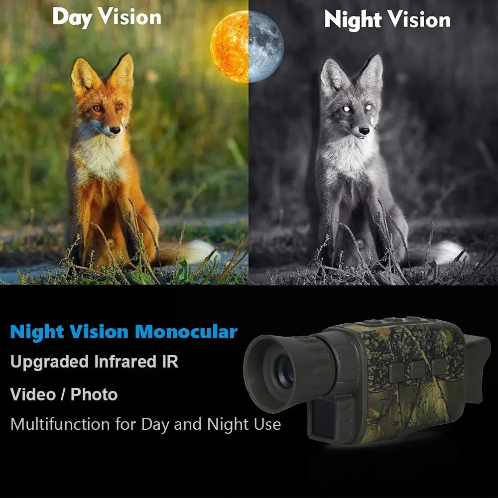 NV1000 Night Vision Monocular Infrared Night Vision Camera 9 Languages 5X Digital Zoom 200M Full Dark Viewing