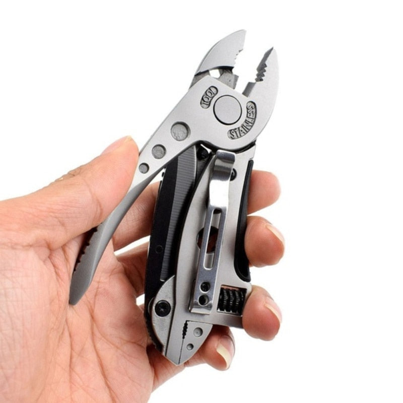 Multi-tool Survival Knife with Adjustable Wrench, Knife, Wire Cutter and Pliers, for your Survival Emergency Gear Tools Set