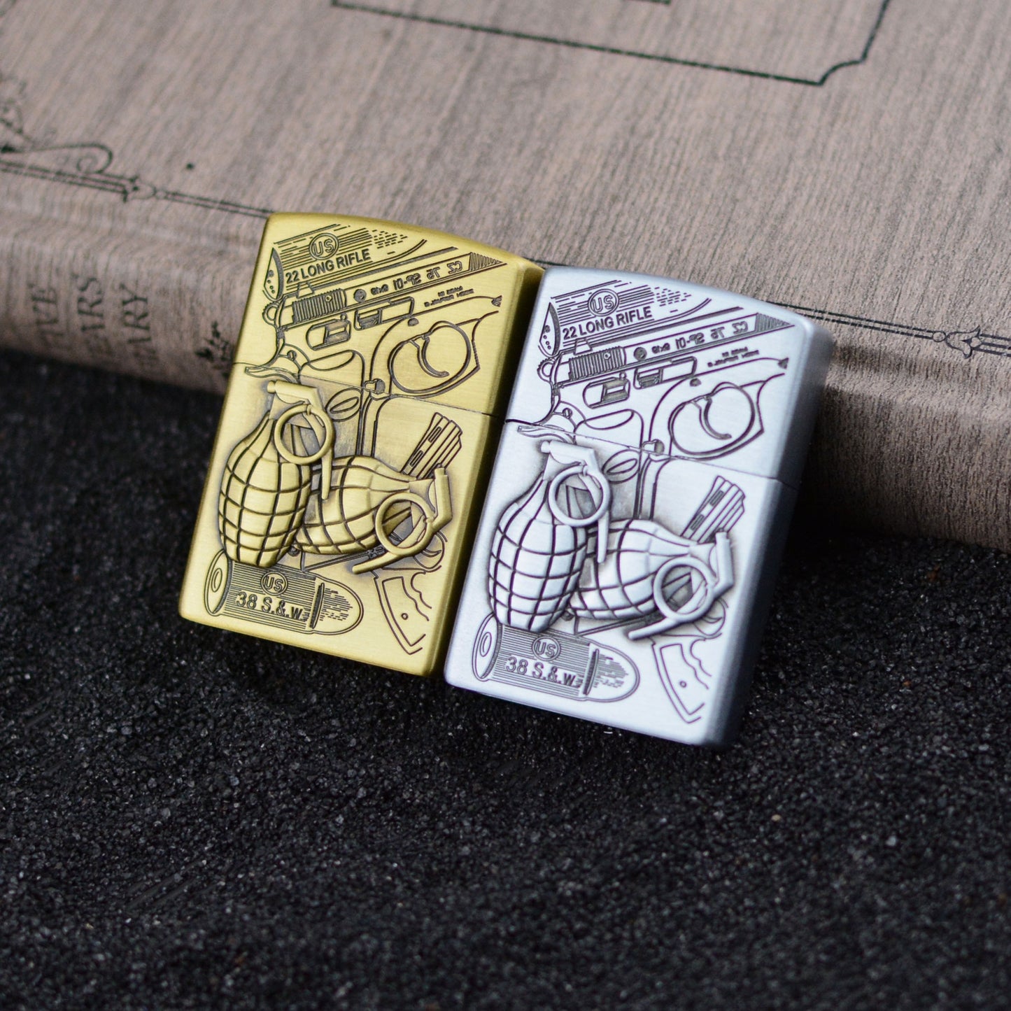 Various Designs - Retro Open Flame Metal Lighter Windproof - Gifts for Men