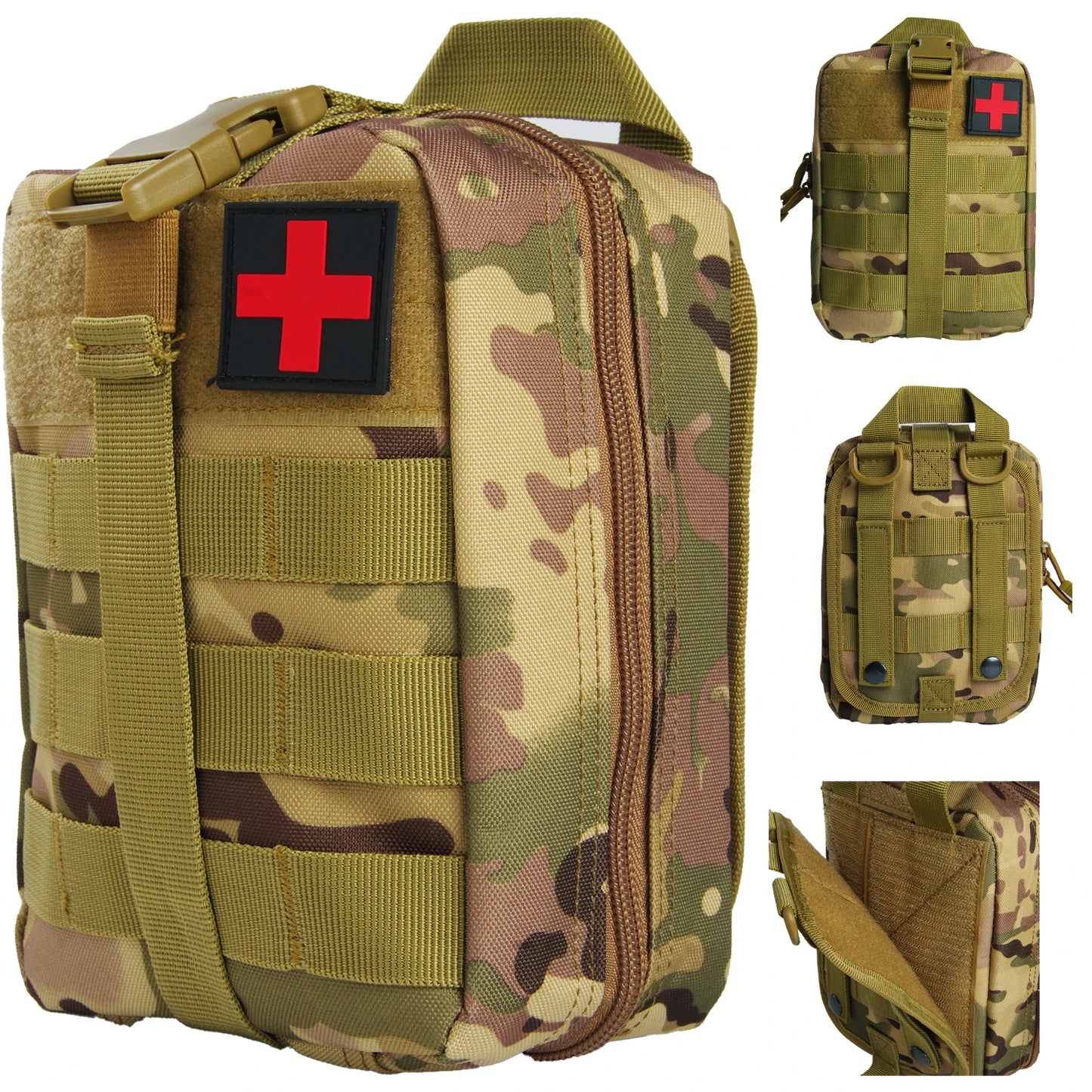 Military Trauma Survival  Kit First Aid Medical Pouch Emergency Survival Gear and Equipment Travel Hiking