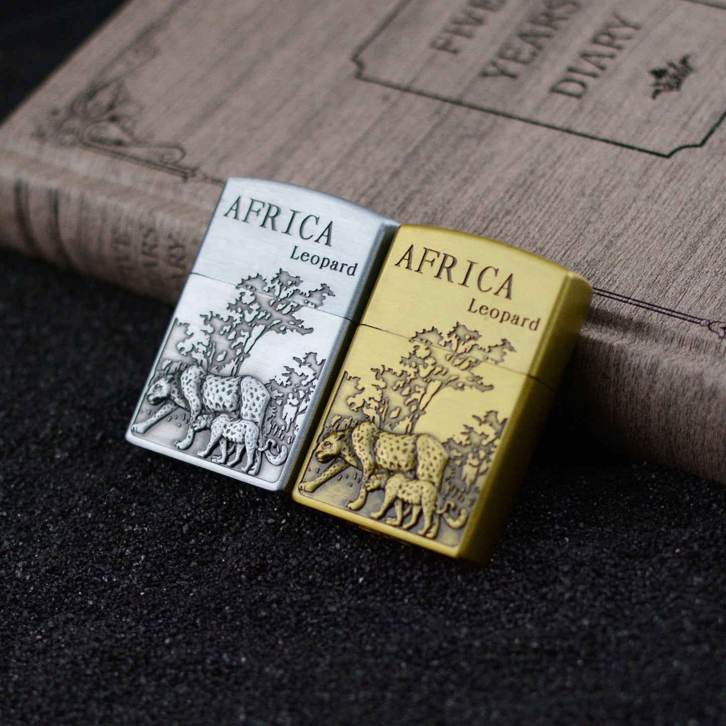 Various Designs - Retro Open Flame Metal Lighter Windproof - Gifts for Men