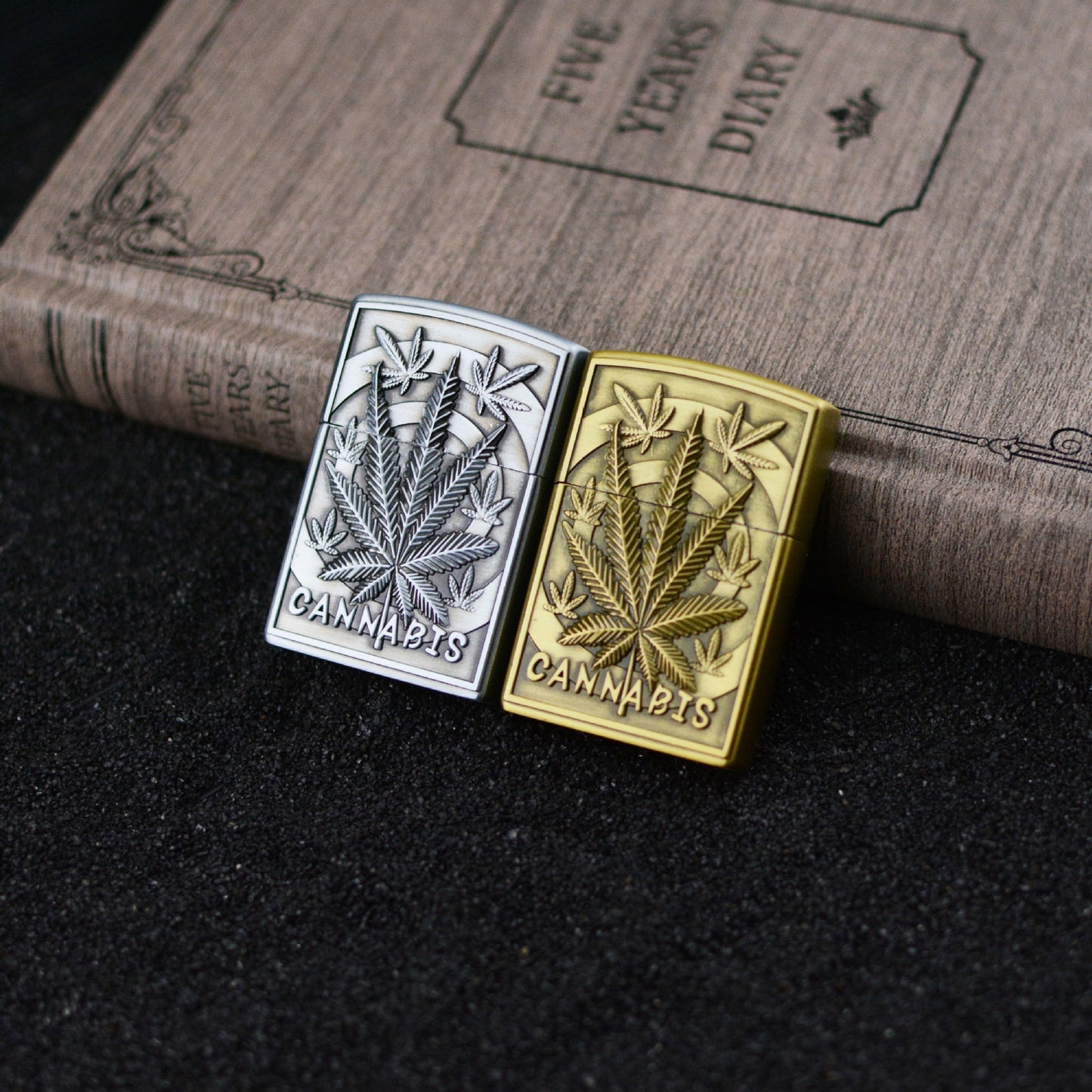 Various Designs - Retro Open Flame Metal Lighter Windproof - Gifts for Men