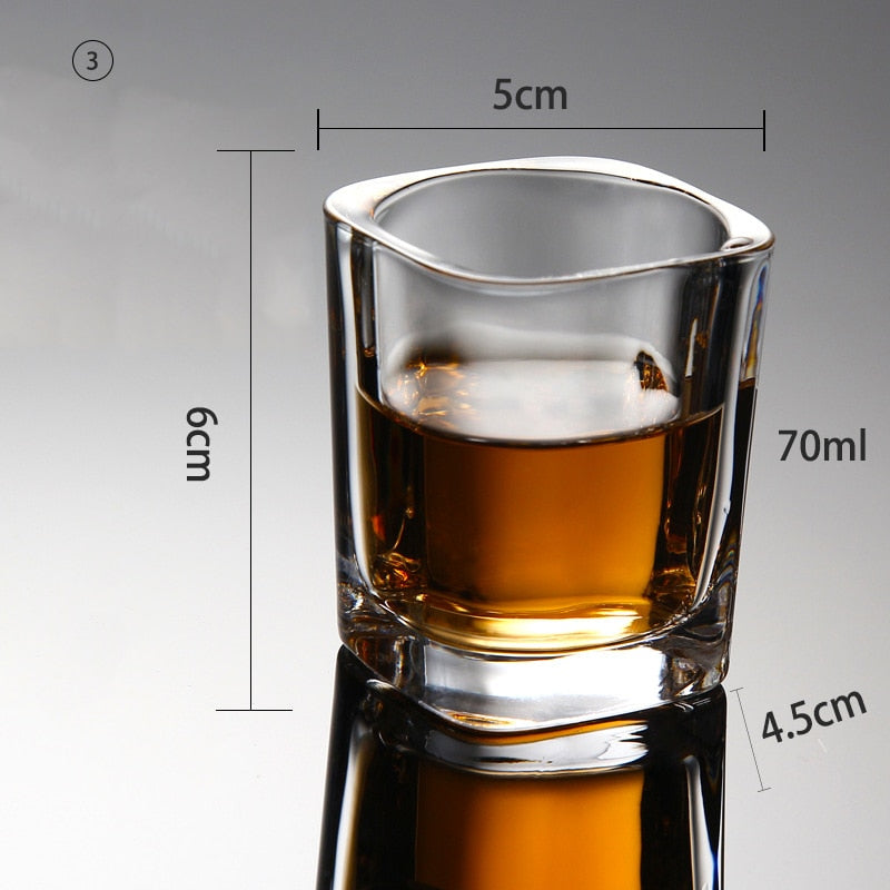 2/4/6/8PCS Crystal Shot Glasses. Creative glasses for Spirits, Wine and Cocktail shots. Glass Cup. Glasses for Party Drinking and a great addition to the Man Cave