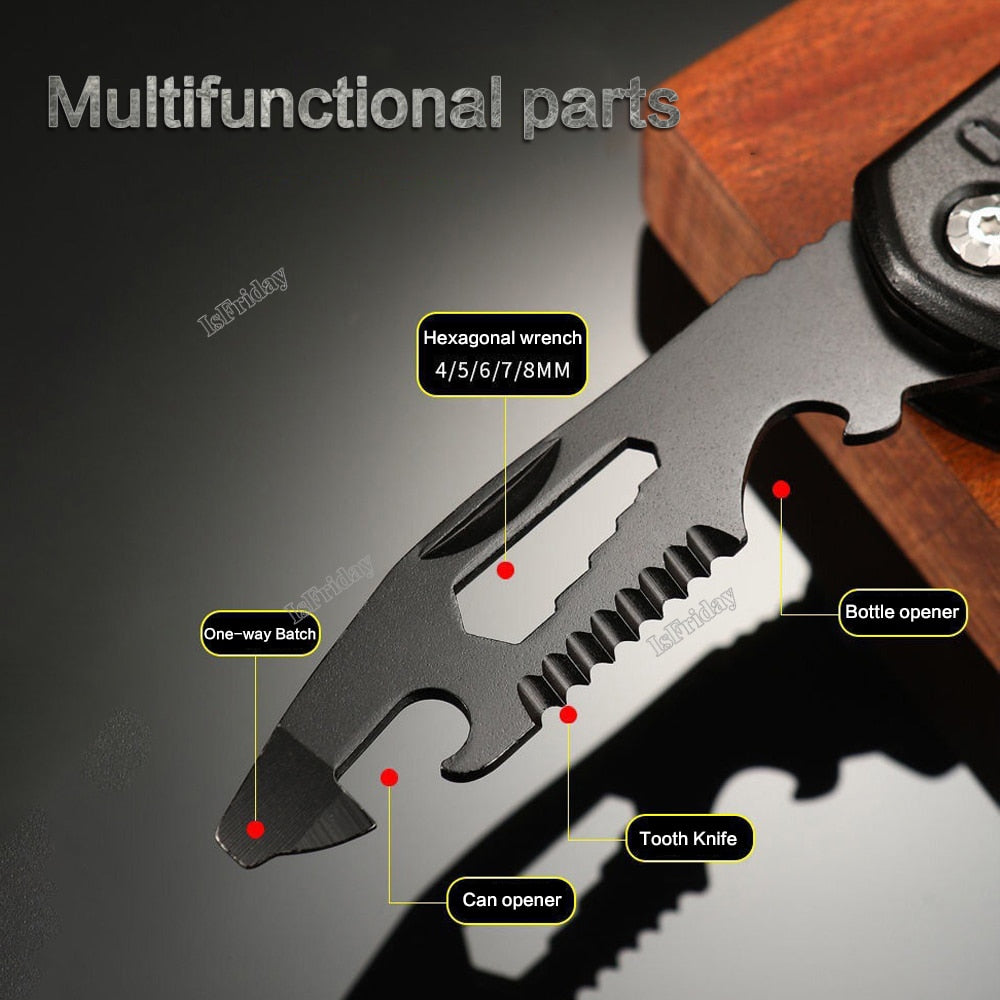 Multi functional wrench Hammer combination. Universal folding pliers EDC Wrench.