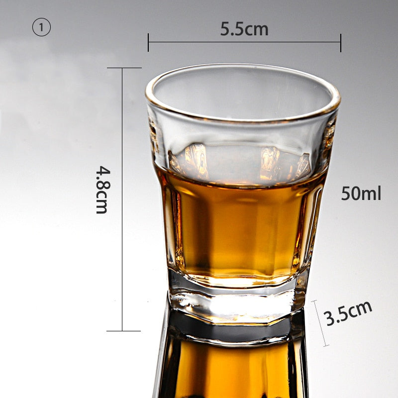 2/4/6/8PCS Crystal Shot Glasses. Creative glasses for Spirits, Wine and Cocktail shots. Glass Cup. Glasses for Party Drinking and a great addition to the Man Cave