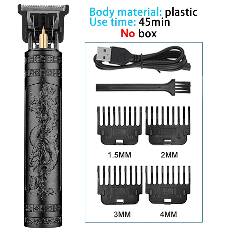 Retro Cordless Trimmer For Finishing Beard - Clipper for men, Electric shaver Razors with USB