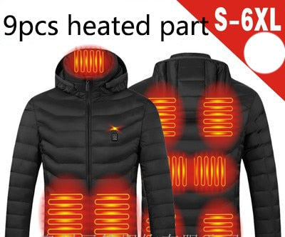 Men's Winter Warm USB Chargeable Heated Jackets With Smart Thermostat