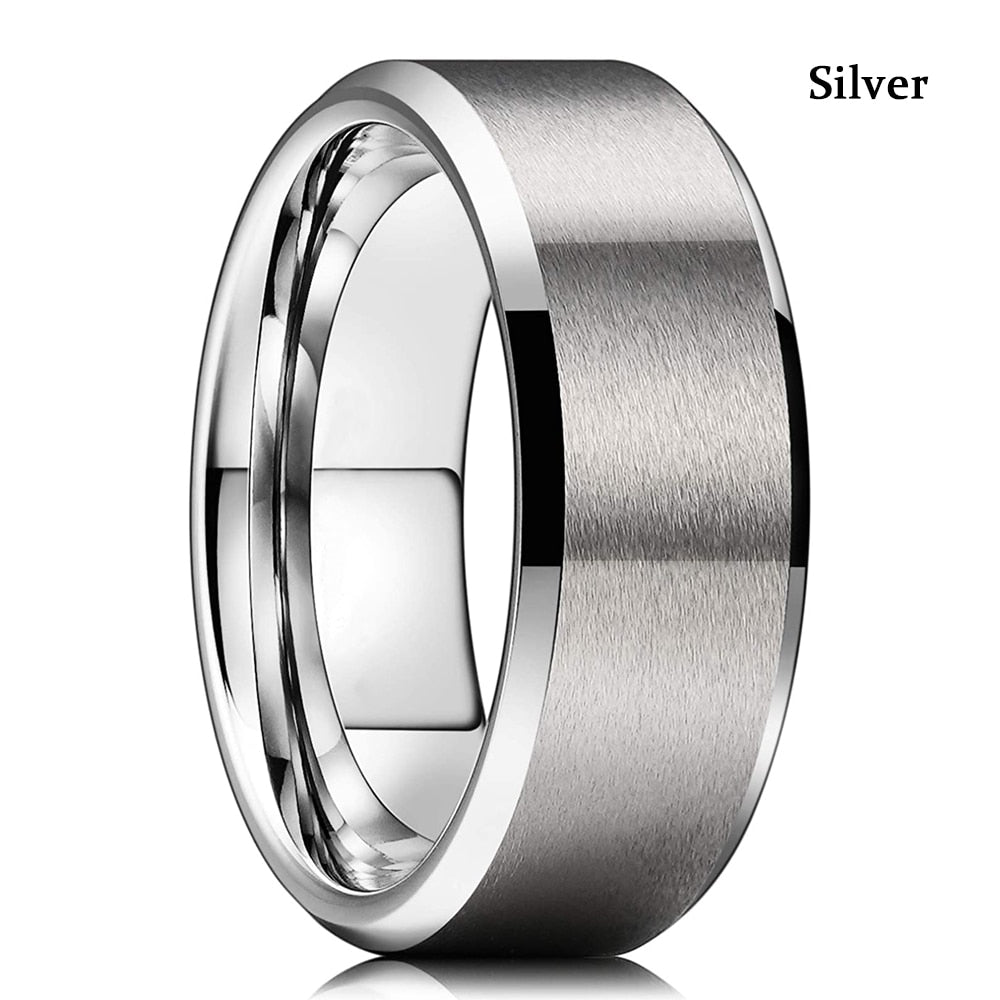 Tungsten & Stainless Steel Men's Rings, Spinner Rings For Men