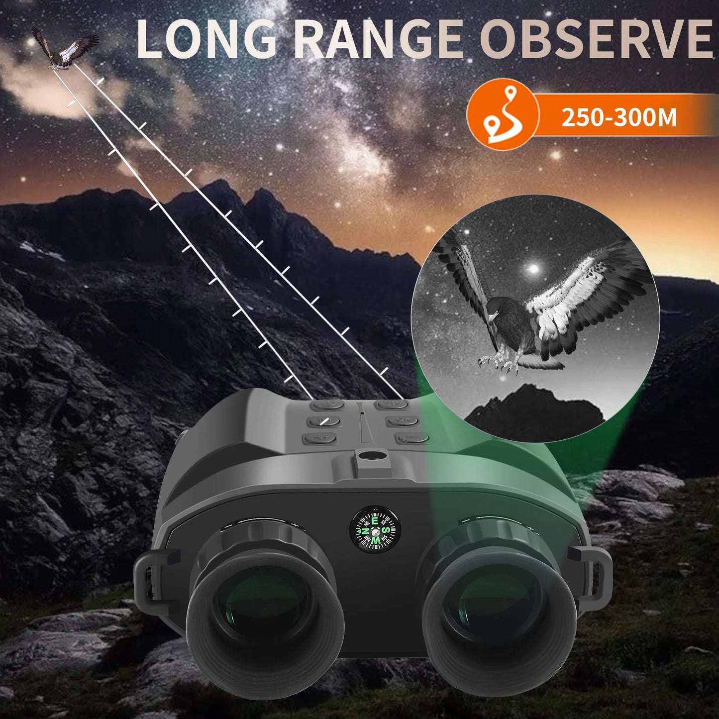 PVS32 Helmet Night Vision Digital Infrared Binoculars HD 1080P Video Camera 8X Zoom Long Range Head Mounted Night Vision Goggles