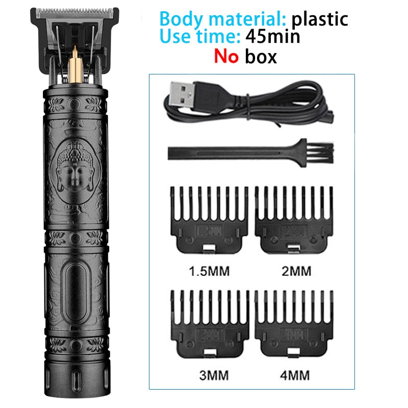 Retro Cordless Trimmer For Finishing Beard - Clipper for men, Electric shaver Razors with USB