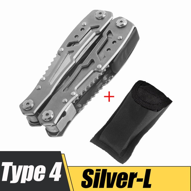 Multifunction Multitool with Folding Pliers, Pocket Knife, Great for Outdoor Camping Survival and Hunting Tools. Made from Stainless Steel.
