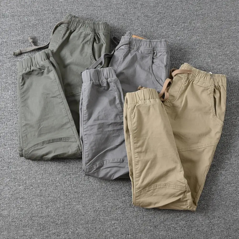 Stylish  Joggers Pants Sporty Pure Colour Slim Pants Solid Colour Male Men Cargo Pants Men Clothes