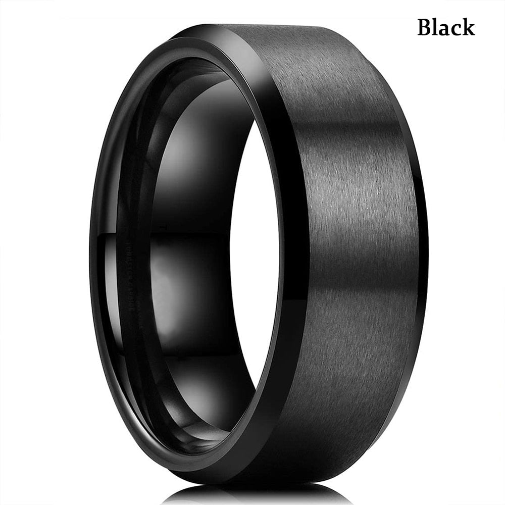 Tungsten & Stainless Steel Men's Rings, Spinner Rings For Men