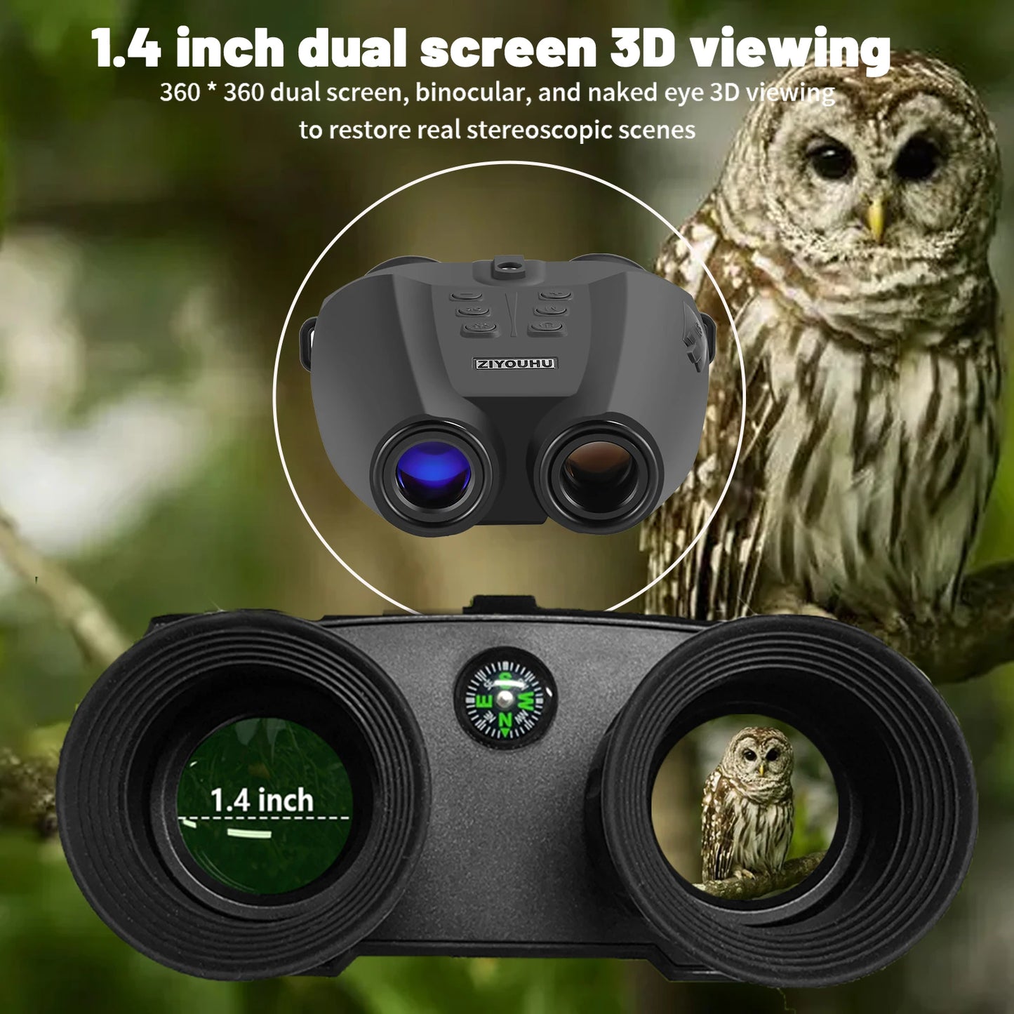 PVS32 Helmet Night Vision Digital Infrared Binoculars HD 1080P Video Camera 8X Zoom Long Range Head Mounted Night Vision Goggles
